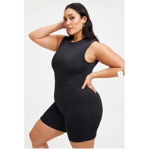 GOOD AMERICAN NWT Good Compression Athletic Bodysuit in Black // XL